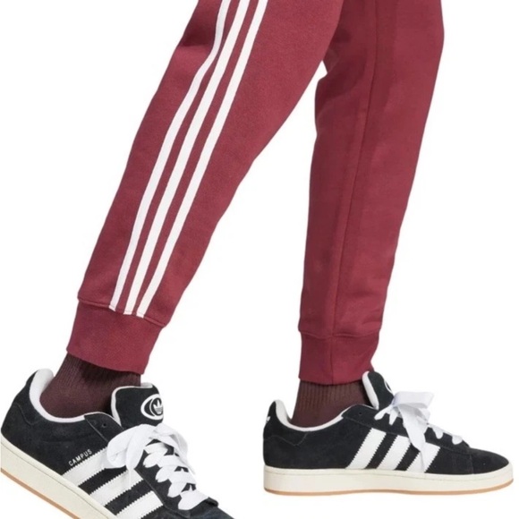 ADIDAS 3 Stripe Fleece Jogger Pants Adicolor Size S Mens Indigo Navy IM9319 NWT - Picture 2 of 13